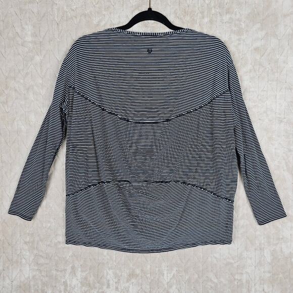 Lululemon Back In Action Shirt 6 Striped Cotton Lightweight Athleisure Gym - Picture 3 of 6